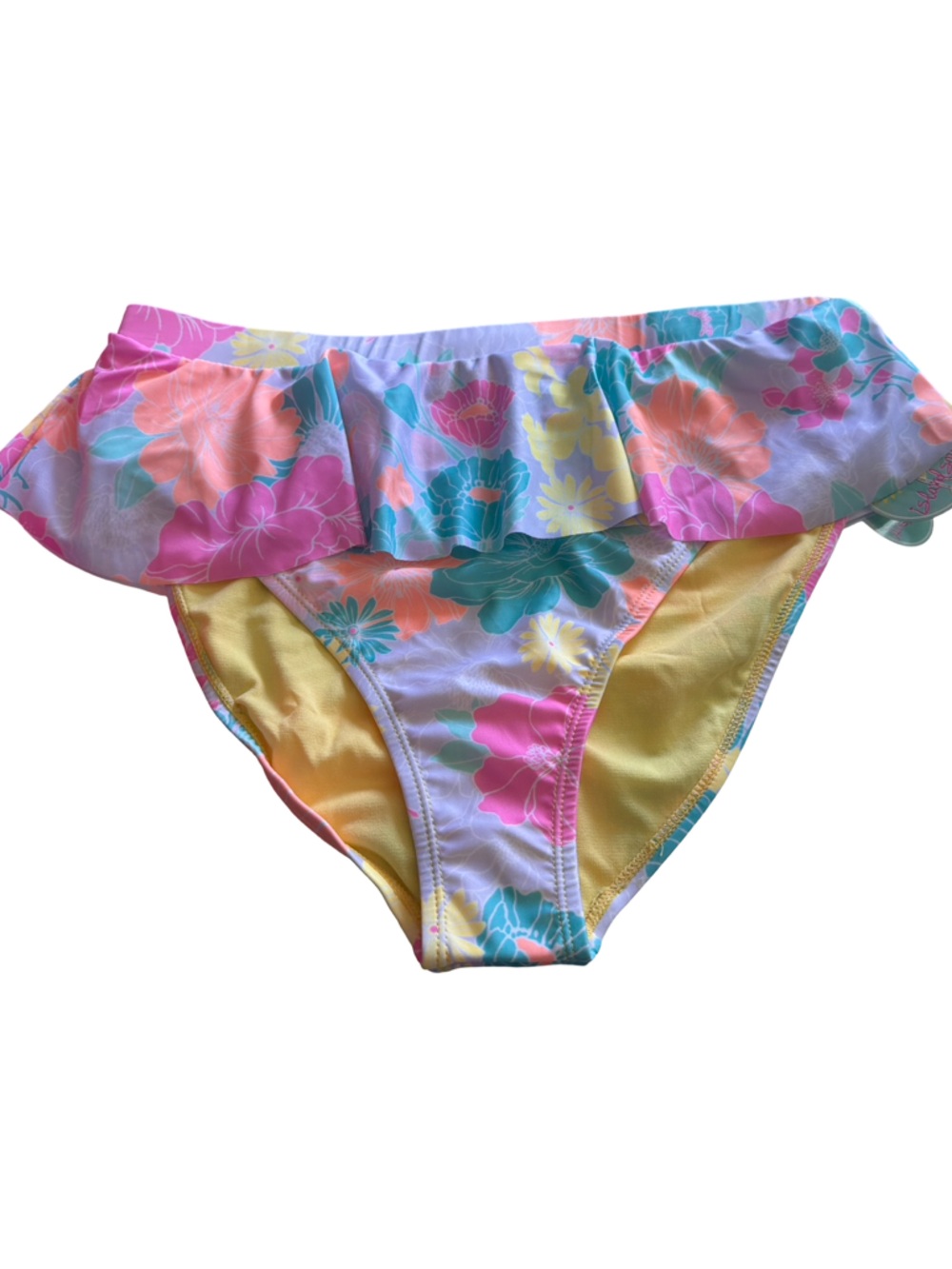 Women Floral Ruffle Bikini Bottom - Pastel Multi
